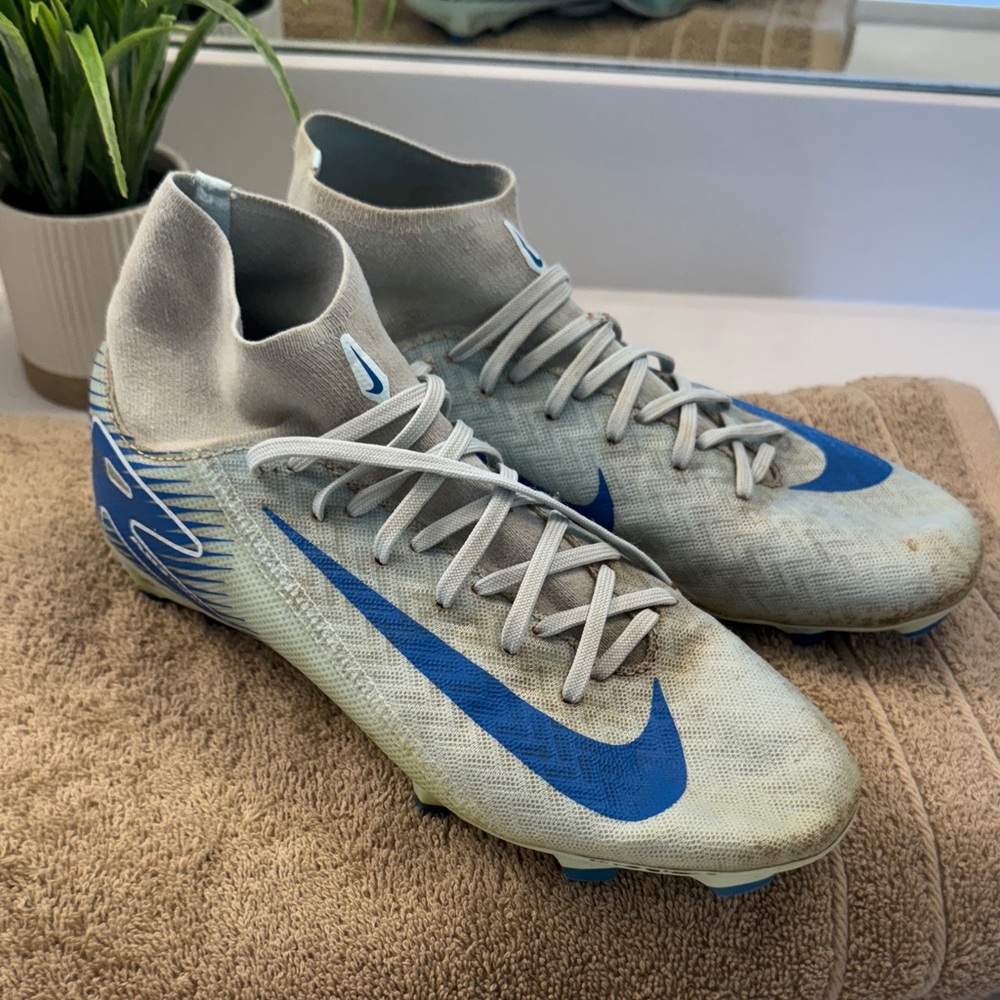 Nike Blue and Gray Soccer Cleats